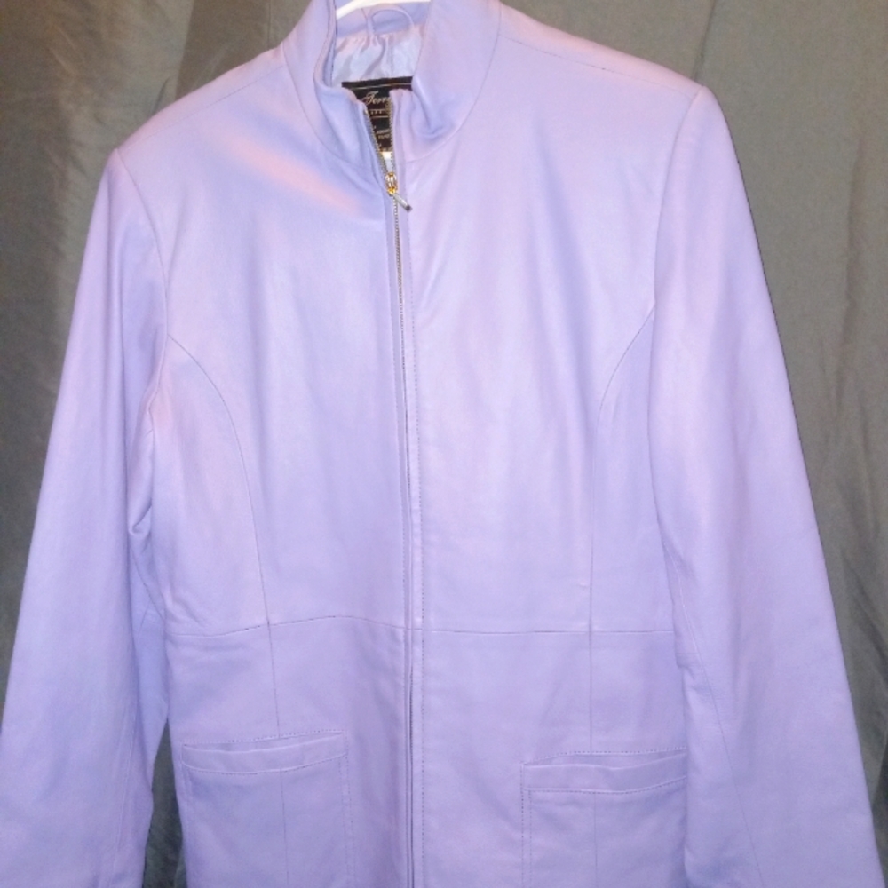 *NEW* Terry Lewis,lavender leather jacket size Medium